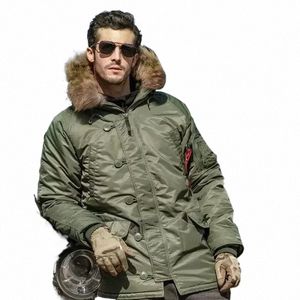 Nowa zimowa n3B puffer kurtka LG Canada Płaszcz Wojskowy futrzany kaptur ciepły okop