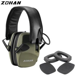Zohan Shooting Hearing Protection Electronic Tactical Headset Buller Refering Hunting Earmuffs Shoot med ersättande öronkuddar 240325