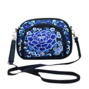 10A сумки на ремне женские в национальном стиле с цветочной вышивкой холст Высокое качество сумка-мессенджер Китай тренд