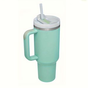 1pc facuum flask Straw Handle 40oz ، زجاجات حرارية محمولة ، ورامبان مقاوم للتسرب من الفولاذ المقاوم للصدأ ، والحرارة والبرد