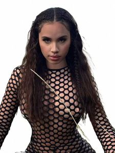 Kliou Mesh pończochy bieliznę Jumpsuits Kobiety seksowne Hot See Through Body-S-S-SHA Clubs Klub Party Club One Piece 62vv#