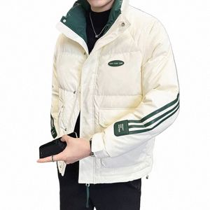men's Down Jacket Winter New High-end Men's Jacket Casual Thickened Stand-up Collar Warm White Duck Down Coat Men's Top 494K#