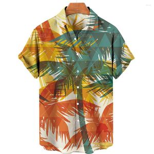 Men's Casual Shirts Summer Hawaiian Flower Shirt Printing Korean Fashion Short Sleeve Size Plus Sale Imported Clothing Floral