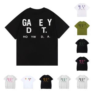 Tasarımcı Giyim GalleryDept Tasarımcı Erkek Tişört Gal Tee Bölümleri Tişörtler Siyah Beyaz Moda Erkek Kadın Tees Mektupları Lüks T-Shirt Marka Tişört