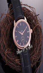 Ny Drive Prestige Small Seconds 46145001 Automatisk herrklocka Rose Gold Black Dial Roma Mark Watches Black Leather Hiwatch H041790330