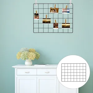 Frames Shelf Hanging Closet Organizer Grid Wall Panels Decoration Metal Picture Ornament Mesh Pendant Storage Tool