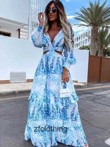 Abiti casual di base Vestito maxi sexy da donna 2024 Estate con scollo a V Backless Scava fuori Lungo diserbo Club Party Tunica femminile Beach Cover Up Abiti GT2H