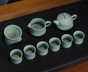 Teaware Sets Ruhangtang Chinese Ru Porcelain Small Bamboo Pot Set Tea Business Gifts Home