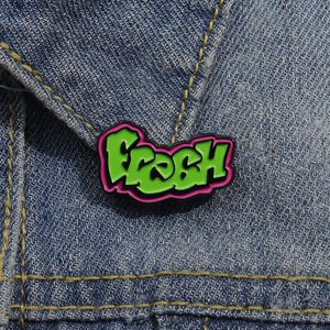 Fresco graffiti esmalte pino personalidade criativa broches dos desenhos animados decorativo lapela crachá para roupas camisa backpak jóias pino