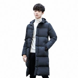 winter Jacket For Men Hooded Teens Coat Solid Color Lg Warm Parkas Warm Male Thick Slim Fit Outerwear 4XL 5XL L314#