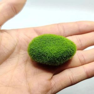 Decorative Flowers 15pcs Cloth Realistic Fake Green Moss Stones For Natural Touch Low Maintenance Eco-friendly