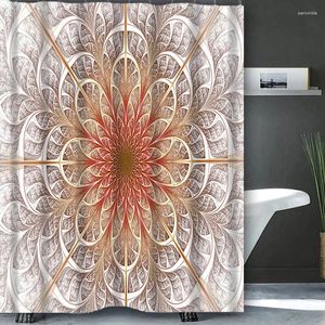 Cortinas de chuveiro mandala cortina de banho banheiro estilo nacional à prova d'água com 12 ganchos decoração para casa frete grátis