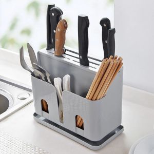 Racks Multifunction Knife Organizer Rack Knife Fork Spoon Stand Cutting Cutlery Storage Board Tableware Knives Kitchen Accessories