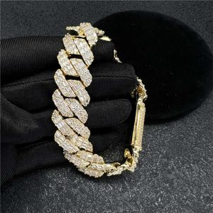 Fine Jewelry Sterling Sier Bangles Hiphop Moissanite Tennis Chain Thick Bracelets