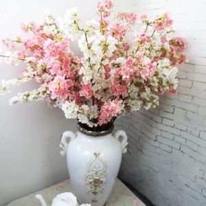 Cherry Artificial Blossoms Kvalitet Hög japansk Silk Flower Home Hotel Mall Wedding Decoration Flowers Photo Studio Props S