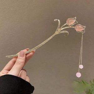 Hair Clips Barrettes Est Tip Flower Forks Long Tassels Hairpins Sticks Retro Step Shake Chinese Bride Accessories Drop Delivery Jewelr Otx8W