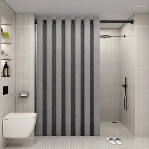 Duschgardiner stor ringimitation linnet badrum modern enkel partition gardin polyester icke-stansande vattentätt förtjockad
