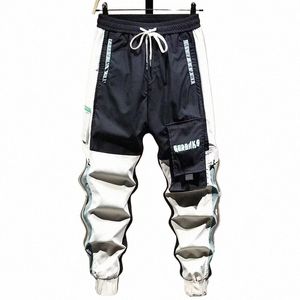 cienkie streetwearne spodni Mężczyźni Wstąbki haremowe spodnie do joggingu samce Slim Fit Spring Cargo Spodnie Multi-Pockets Women Spodni 33ox#
