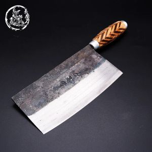 Poduszka Shuoji ręcznie robione chińskie noże kuchenne wysokie węgla Wykute w kuchni taszerze drewniane nóż krojenia tradycyjne narzędzia do gotowania