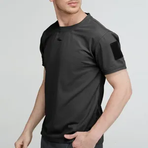 T-shirt da uomo T-shirt tattica Camicia da combattimento dell'esercito militare Camicetta estiva unisex Sport Quick Dry Risvolto Manica corta T-shirt da allenamento per escursionismo