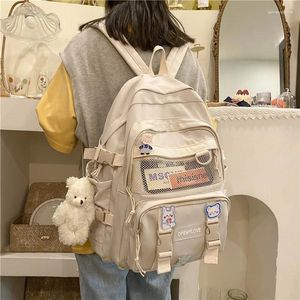 School Bags Korean Ins Cute Harajuku College Student Backpacks Large Capacity Preppy Style Teenager Rucksack Kawaii Bagpack