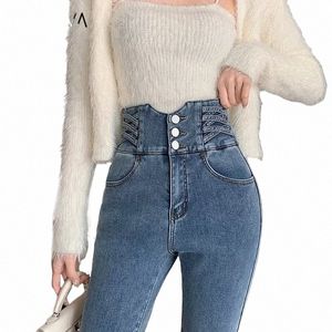 zoenova kvinna jeans smal fit denim byxor kvinnor elastiska blyertsbyxor 2023 hög midja damer tätt casual mager kvinnkläder k6di#