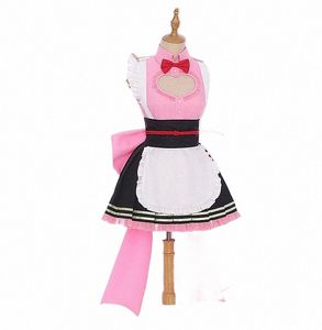 Kochou Shinobu Kamado Nezuko Kanroji Mitsuri Kibutsuji Muzan Kimo Maid Dr Uniformes Cosplay Carnaval Costume d2XT #