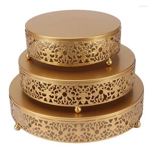 Storage Bottles Round Metal Cake Stand Dessert Cupcake Pastry Candy Display Tray Wedding Event Birthday Party Gold