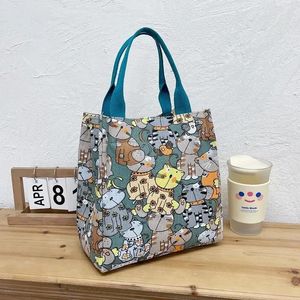 2024 Nylon Large Reusable Storage Foldable Eco Shopping Bag Kawaii Tote Cartoon Waterproof Shopkeeper Supermarket Handbags Cute