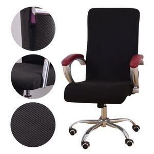 Universal Jacquard Fabric Office -stol täcker dator Elastisk fåtölj Slipcovers Seat Arm -stol täcker stretch roterande lyft251a