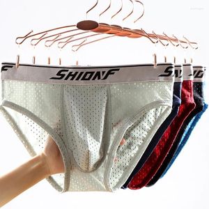 Underbyxor män mjuk boxare skarvningsbrev plus storlek underkläder bekväma andningsbara stretch knickers sexiga manliga triangelstammar shortsor