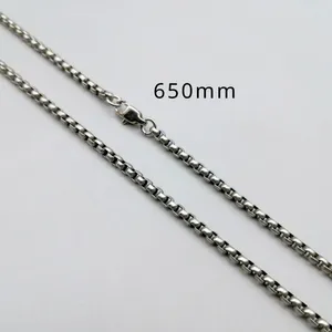Ожерелья с подвесками, ожерелье-цепочка из чистого титана, 3 мм, мужские, унисекс, неаллергенный, для ухода за кожей, здоровый размер, полный, легкий, анти-650 мм