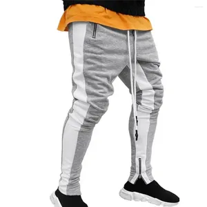 Men's Pants Fashion Mens Sports Joggers Casual Stitching Fitness Men Sportswear Tracksuit Bottoms Skinny Sweatpants Gyms Track