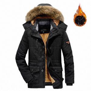 7XL MEN WINTER WINTER PARKAS MANS FLEECE HAT HAT JACKET SPARKAS MEN COTT COTT Outdoor Fur Trench Pated Coats 937E#