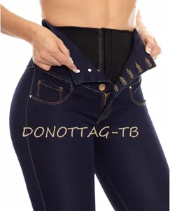 Джинсовые корректирующие брюки со встроенными ягодицами для контроля живота, двойные шорты, приподнимающие бедра, сексуальные женские джинсы с высокой талией f79E #