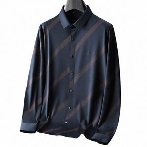 8xl 7xl 6xl New Autumn High End Shirt Men Brand Clothing Top Quality LG Sleeve Busin Mens ShirdsカジュアルCamisa Hombre M61c＃