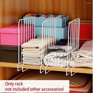 Hooks Organizer Partition Set Drawer Shelf Divider Practical Closet Space Saving Iron Clothes Dålig klämtyp Garderob