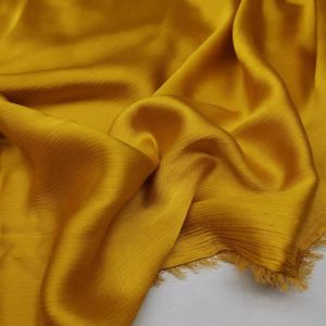 Kumaş Parlak Elbise Bırakan Soğutma Krep Malzeme Düz Renk Eşarp Yumuşak Kumaş Dikiş Dokusu