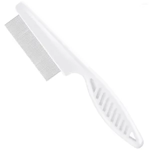 Vestuário para cães Pente de pulgas Grooming escova pentes removedor de manchas de aço inoxidável limpeza de dentes finos suprimentos para animais de estimação