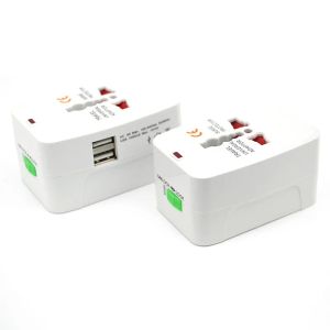 2024 All In in One Universal International Plug Adapter 2 USB PORT WORLD TRAVEL AC POWER充電器アダプターAU US UK EU Converte