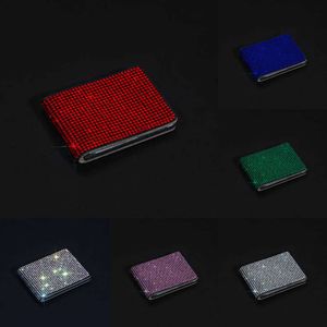 2024 Bling Car Auto Bag Card Package Driver License Stickers Genuine Leather Wallet Diamond Car Interior Accessories For Woman