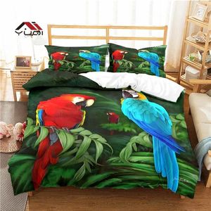 Set di biancheria da letto Macaw Color Animal Pattern Wivet Set di copertina per bambini per bambini Puntatore a 10 dimensioni