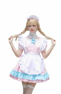 2024 Anime Rosa Lolita Maid Cosplay Kostüm Trend Mädchen Maid Party Kostüme Mädchen Maid Leistung Kleidung S -5XL 56Fa #