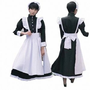 Maid lolita dr enhetlig cos manlig tjänare enhetlig cosplay söt skol uniform lolita två-dimensial japansk piga cosplay y3cy#