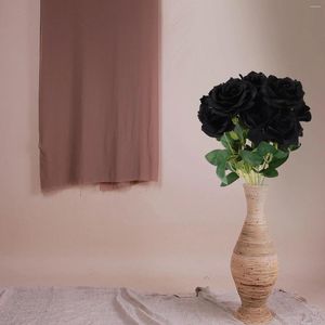 Dekoratif Çiçekler 10 PCS Siyah Single STEM Yapay Gül Çiçeği Gerçek Arıyor Ev Partisi Dekorasyon Etkinliği Hediye Gelin