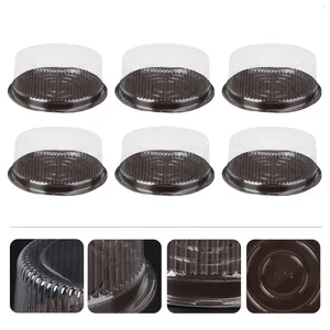 Disposable Cups Straws 10Pcs Cake Box Clear Lids Containers Cupcake Boxes Dome Carrier Container Transport Cover Stand Display Lid Carriers