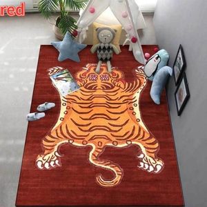 Tapetes tigre tapete animal dos desenhos animados impressão sala de estar decoração jogar tapetes macio quarto banheiro absorvente antiderrapante mat202i