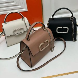 Palmprint tote çanta tasarımcısı vsling klasik vlogo logo cüzdan çoklu cepler lüks zincir takı işlemeli tahıl yüzey crossbody çanta kadın omuz çantası