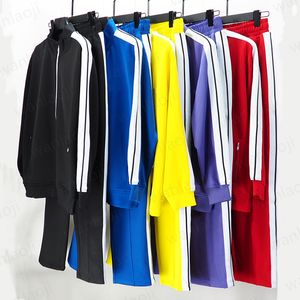 Tasarımcı Erkek Ceket ve Pantolon Takım Palmiye Peluş Palto İşlemeli Mektup Deseni Kadın Melekler Sıradan Gevşek Ceketler Fermuarlı Terigan Sweatshirt Asya Boyutu S-XL