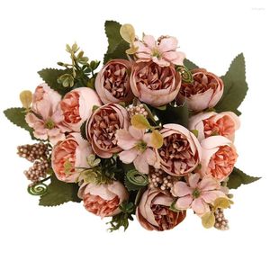 Fiori decorativi stoffa di panno rosa decorazione per ufficio di rosa decorazione falsa simulazione del bouquet layout della stanza per i luoghi per luoghi